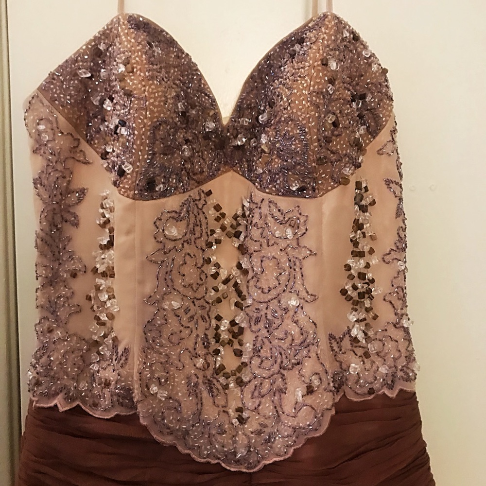 Dress with a of combination of rich brown shades